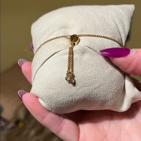 NWOT Kate Spade Precious Pansy adjustable gold tone bracelet - Picture 3 of 8